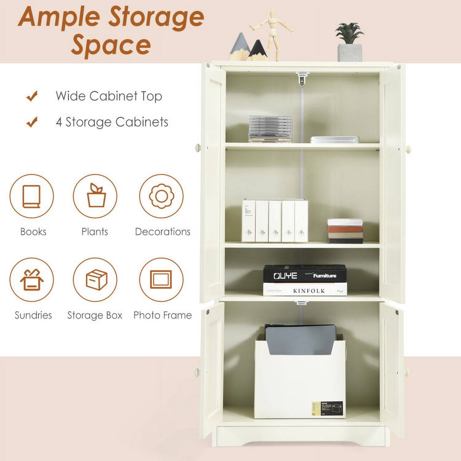 Ample Storage Space  
Wide Cabinet Top  
4 Storage Cabinets  

Books  
Plants  
Decorations  
Sundries  
Storage Box  
Photo Frame  

OUYE Furniture  
KINFOLK