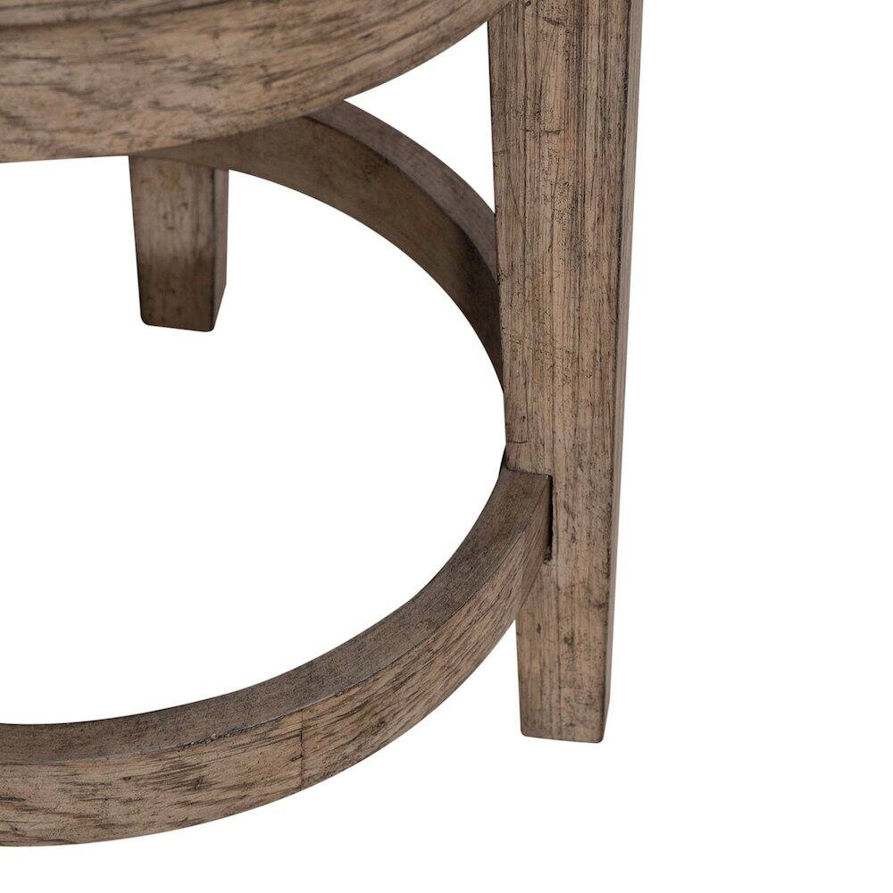 Alt View 2. Liberty Furniture Industries - City Scape Upholstered Console Swivel Stool 25" Burnished Beige Oak - Burnished Beige.