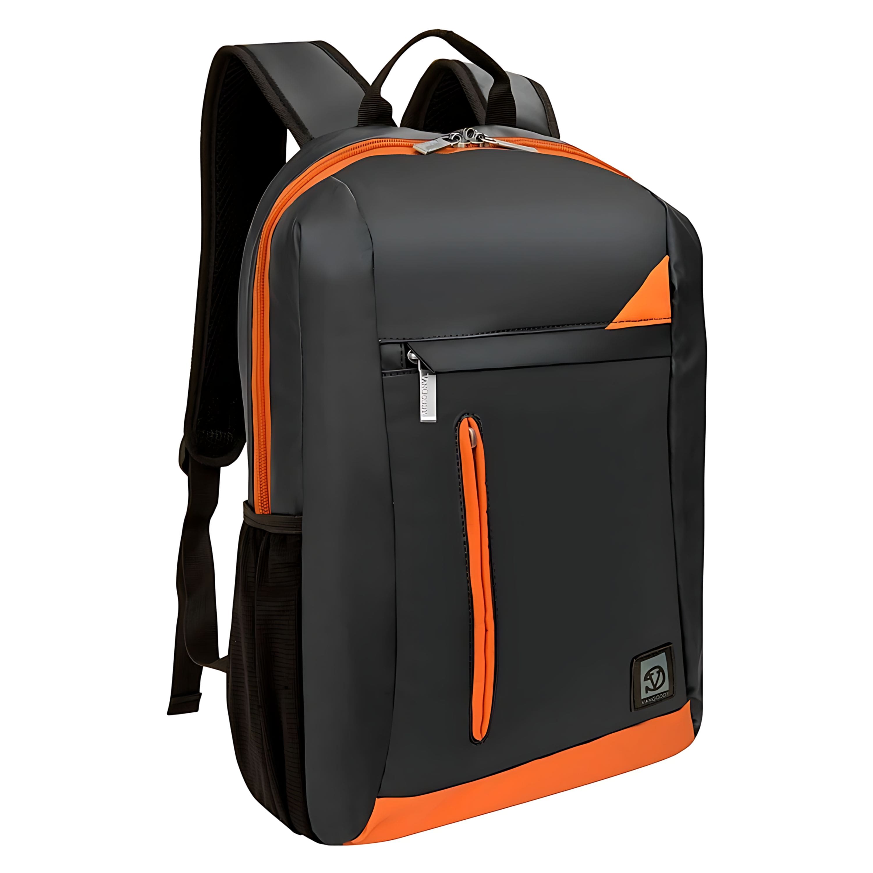 Kitcheniva - Travel Backpack School Bag For 15" Laptop - Gray/Orange