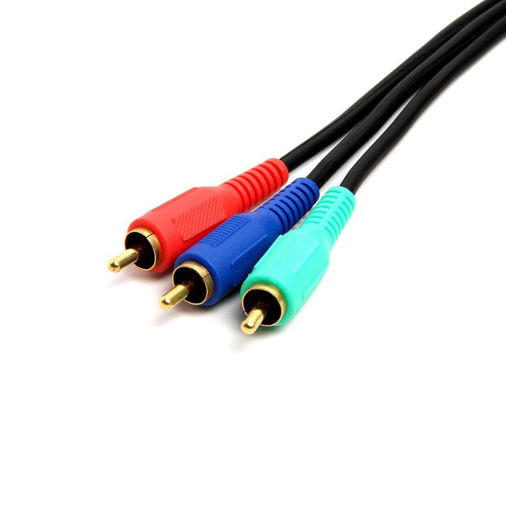 Alt View 2. Cmple.com - 3 RCA Component Video Cable 6ft Black Male to Male Gold-Plated RGB HDTV Cord - Black.