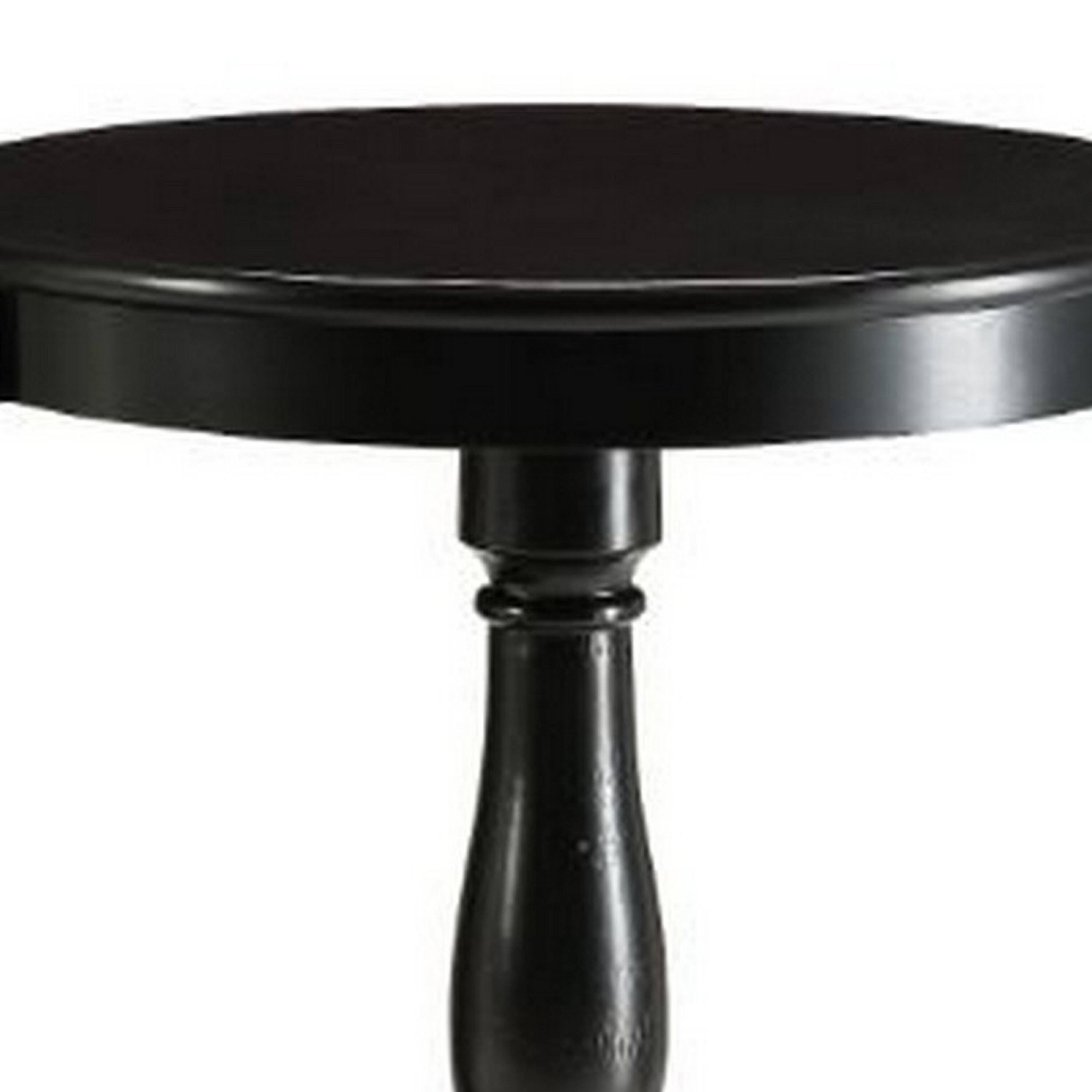 Alt View 1. Manhattan Lane - Astonishing Side Table With Round Top - Black.