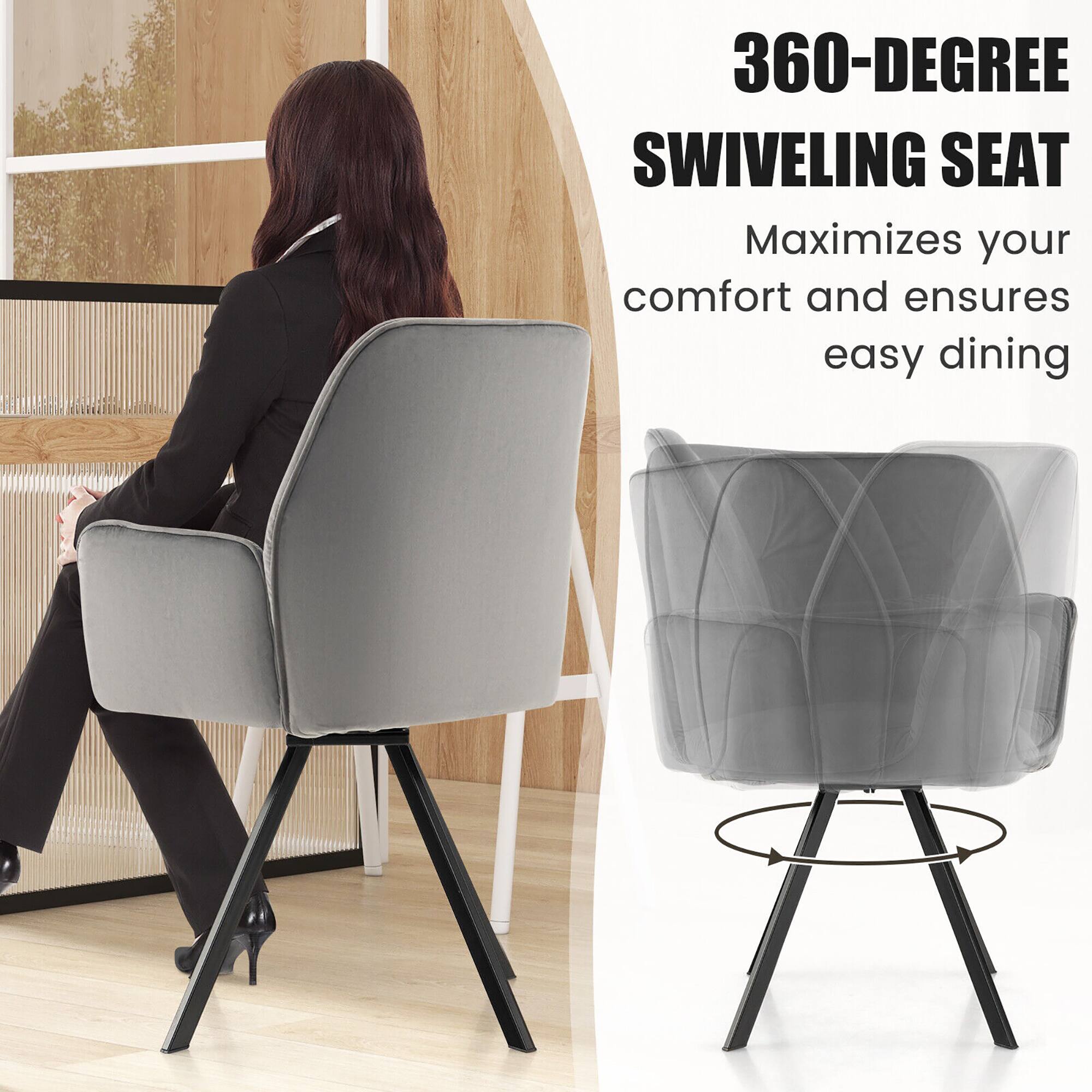 360-DEGREE SWIVELING SEAT

Maximizes your comfort and ensures easy dining.