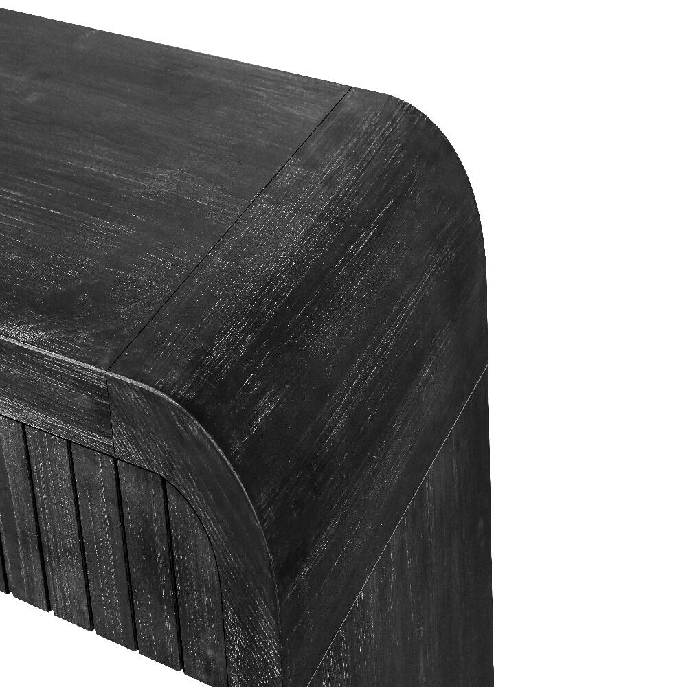 Alt View 6. Loheer - Loheer 59 inch farmhouse console table, Antique Black Entryway Table with Hidden Drawers - Antique Black.