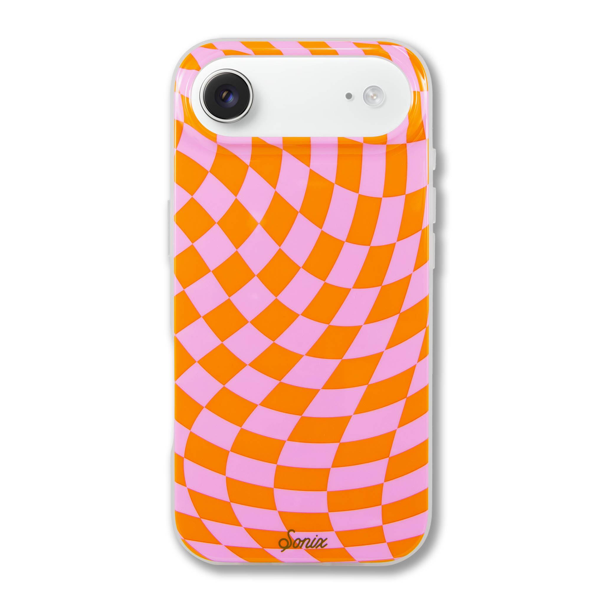 Front. Sonix - iPhone Air Case Checkmate Pink & Orange - Pink.