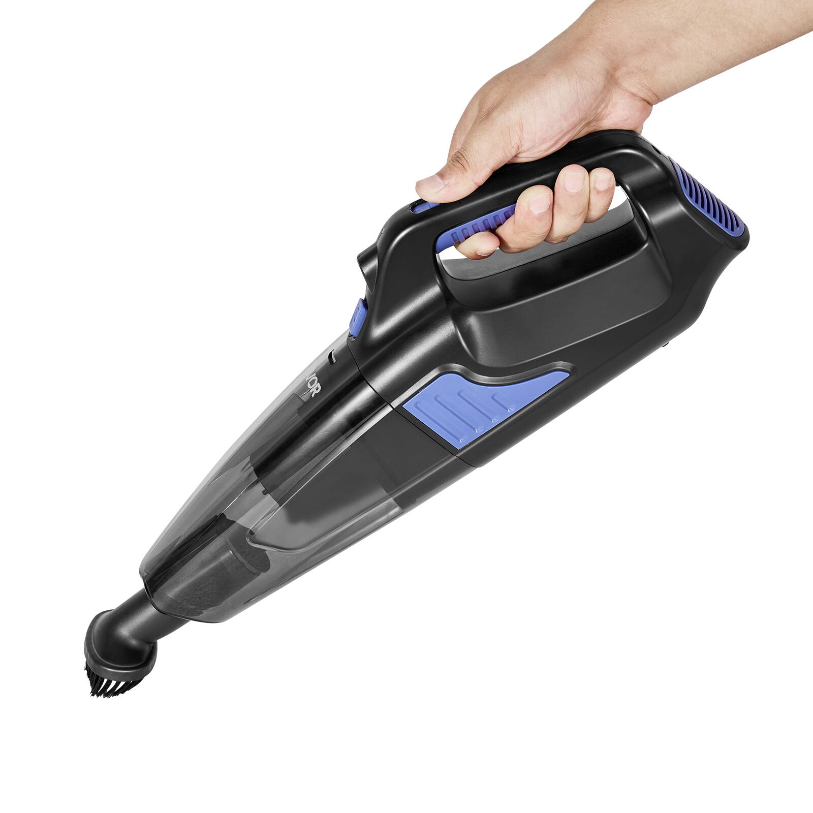 Alt View 5. VEVOR - Handheld Vacuum, Portable Vacuum Cleaner Cordless with HEPA Filter and Brushes, Lightweight Hand Held Cleaner - Black,Blue.