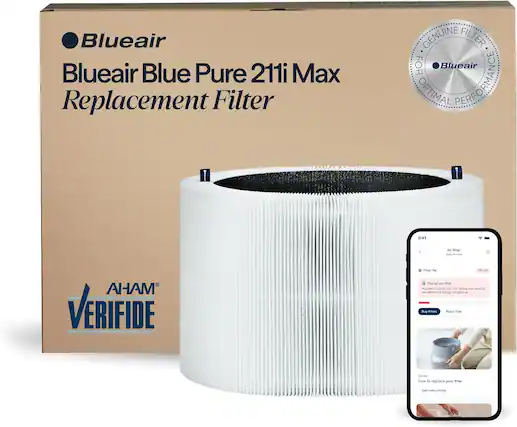 Blueair Blueair Blue Pure 211i Max Replacement Filter GENUINE FILTER FOR Blueair OPTIMAL PERFORMANCE
I 0:41 Air Sher Pes Rna x AHAM VERIFIDE Filter Mfe sn wn
Change your filter - - . naity M - ceune may harsma - unurtiue 4 energy UN anen
Buy now
How to replace your filter
Det mnatrictions