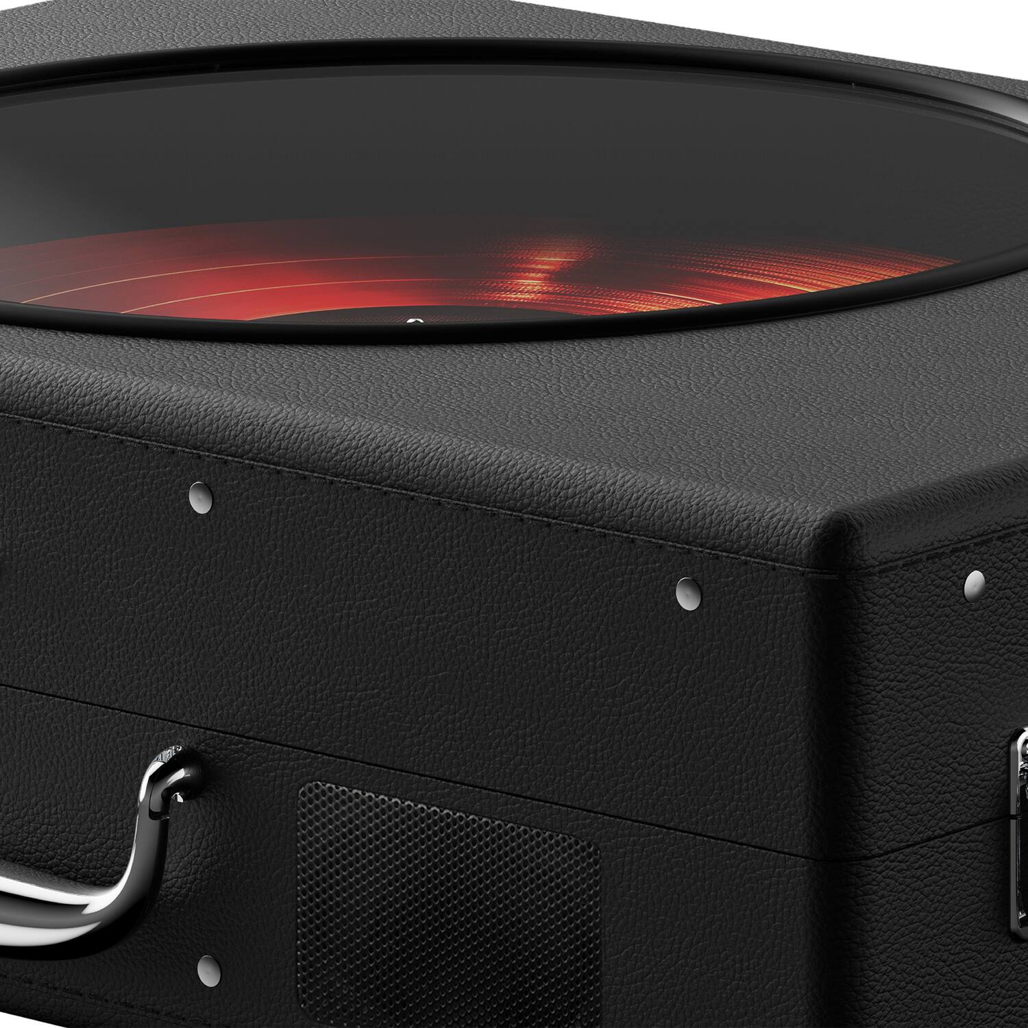 Alt View 1. Mixx - 5-Watt Revival 65 2-Speed Belt-Drive Manual Suitcase Record Player with Built-in Speakers, Bluetooth, Aux - Black.