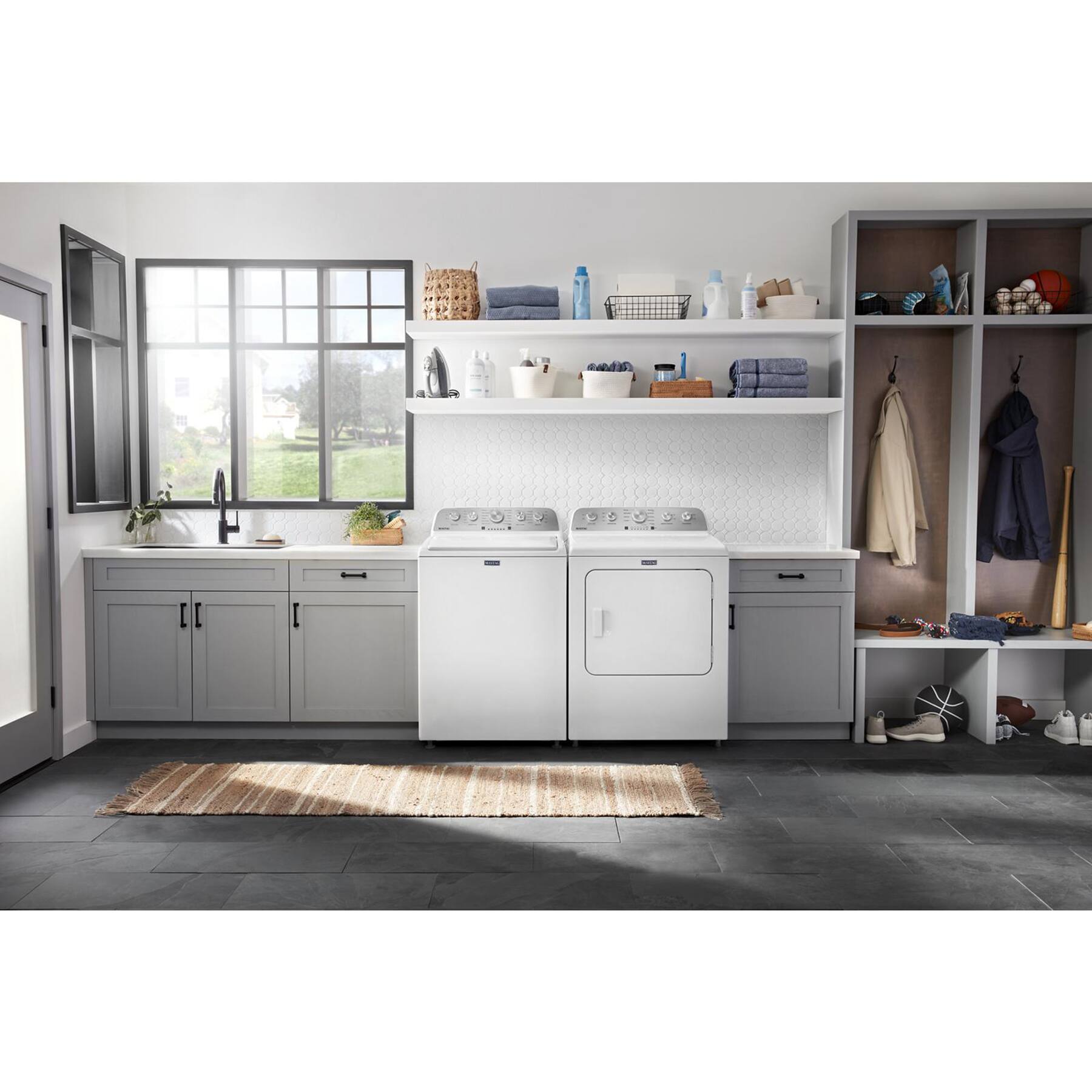 Alt View 24. Maytag - Maytag - 4.5 Cu. Ft. High Efficiency Top Load Washer with Extra Power Button - White - White.