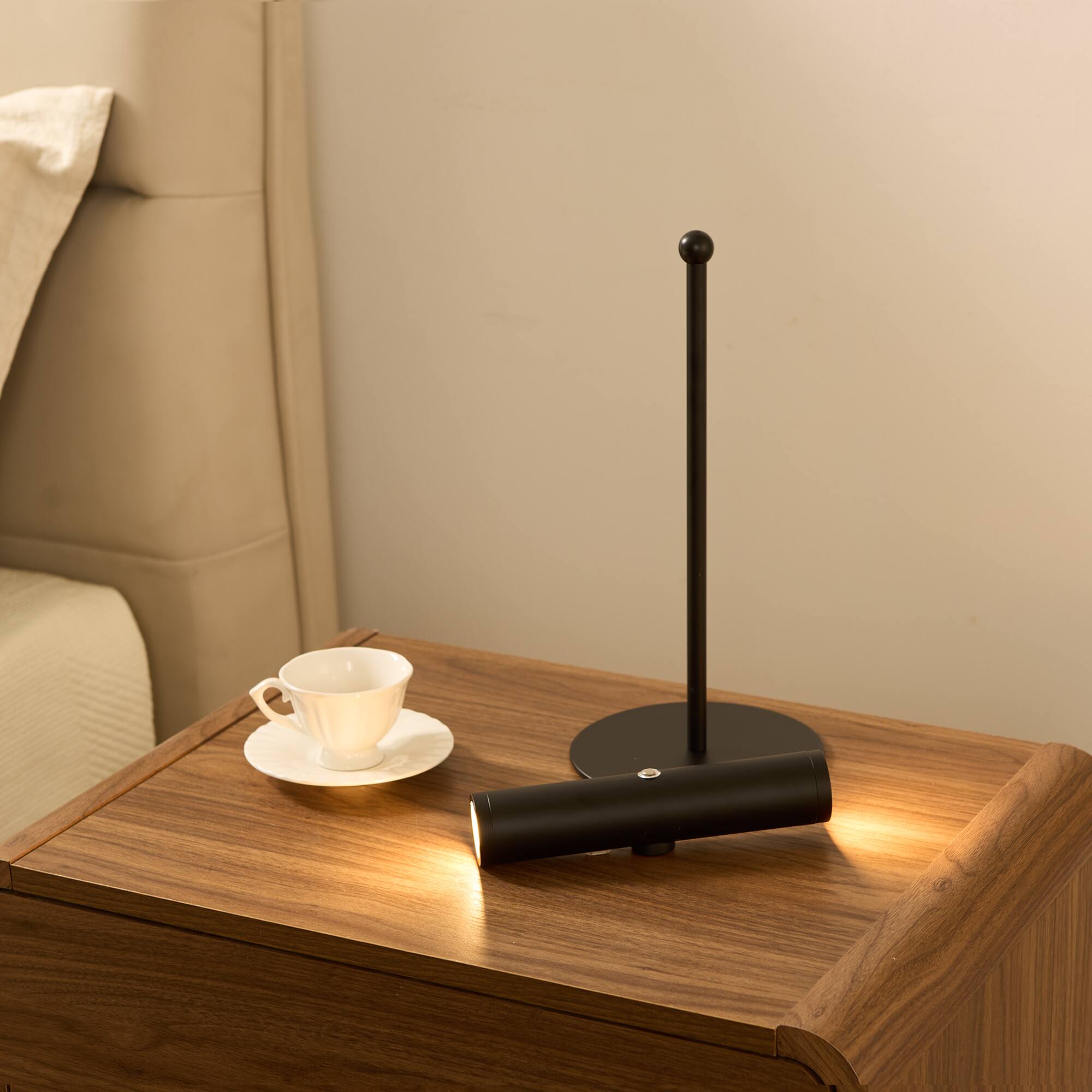 Left. Kings Brand Furniture - Kings Brand Furniture Cordless Rechargeable LED Table Lamp Magnetic Adjustable Head & Touch Dimmer.