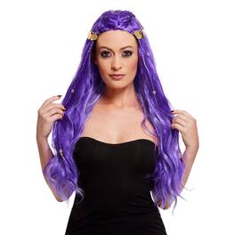 Smiffys - Fortune Teller Wig Costume Accessory - Purple