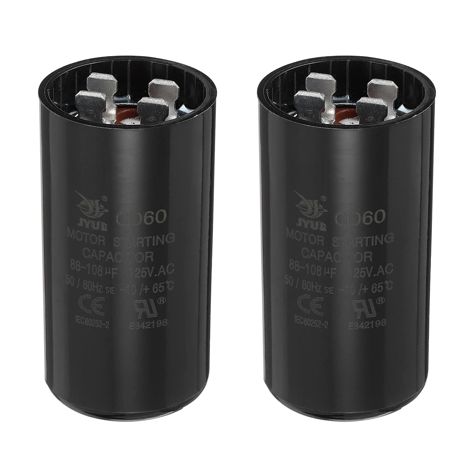 Unique Bargains - 2pcs CD60 Capacitor 88-108 Mfd, 125 VAC Run Motor Start for Electric Fan/Well Pump price history on PriceWatchPro