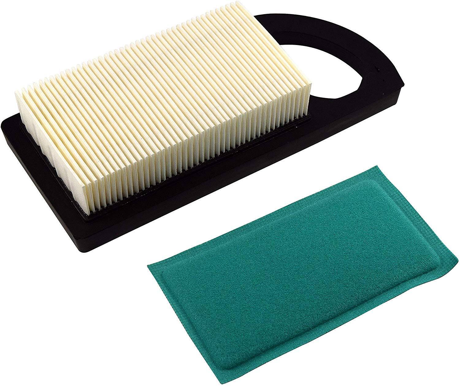 Angle. HQRP - Air Filter Cartridge with Foam Pre-Filter for Briggs & Stratton 210000 Series 8-15 HP Engines.