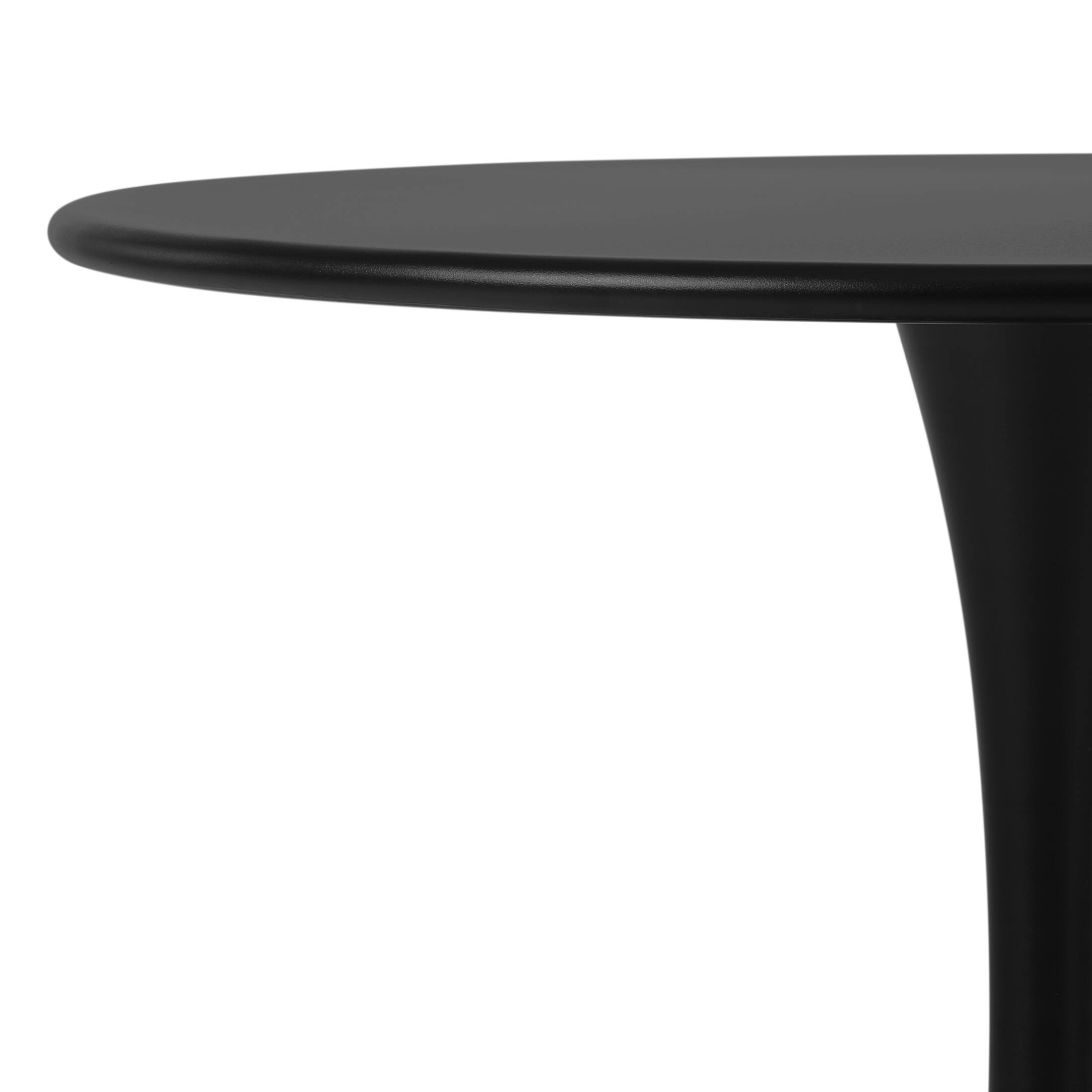 Alt View 3. WestinTrends - WestinTrends Playa 5-Piece Outdoor Metal Dining Table Set And Stackable Resin Patio Chairs - Black.