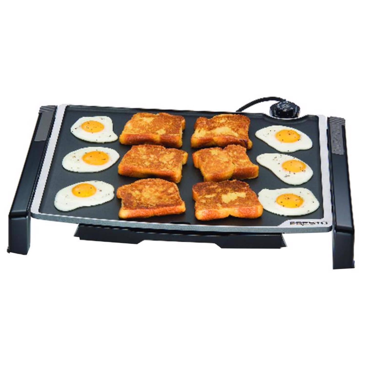 Left. Presto - Presto 07073 Electric Tilt-n-Fold XL Griddle, Nonstick Ceramic Cooking Surface - Black.