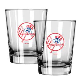 The Memory Company - New York Yankees 15oz. Two-Pack Rocks Glass Gift Set - Multicolor