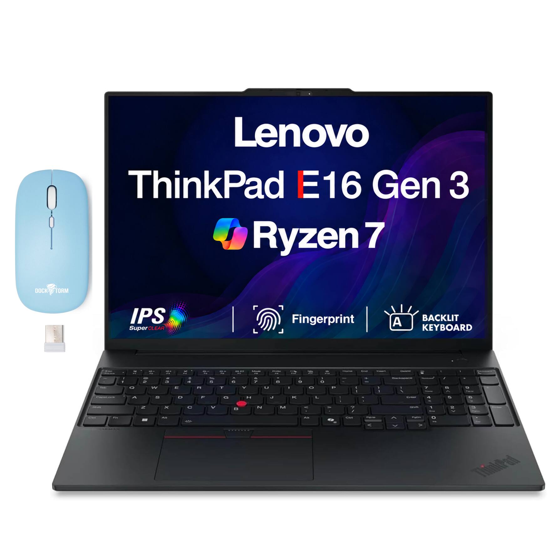 Lenovo ThinkPad E16 Gen 3 Ryzen 7  
DOCK TORM  
IPS Super CLEAR  
Fingerprint  
BACKLIT KEYBOARD