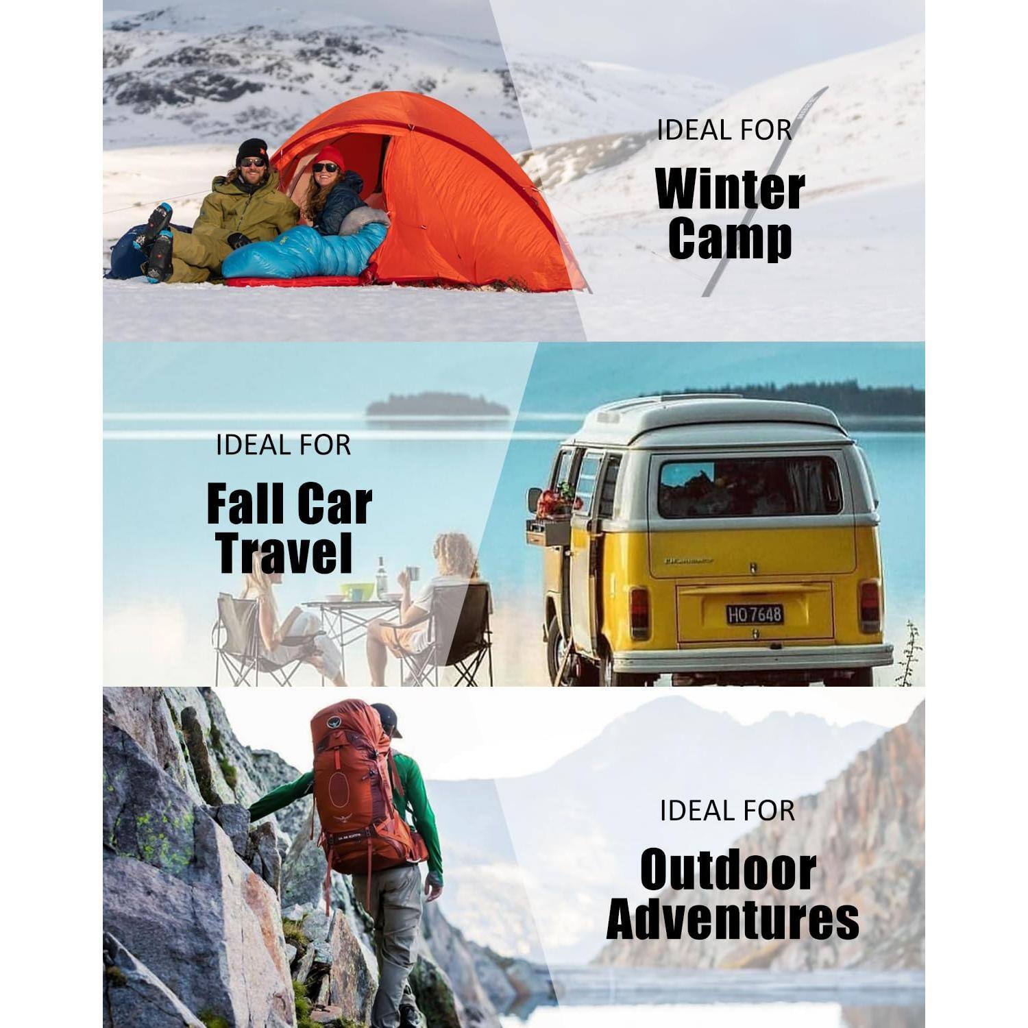 IDEAL FOR Winter Camp

IDEAL FOR Fall Car Travel

IDEAL FOR Outdoor Adventures