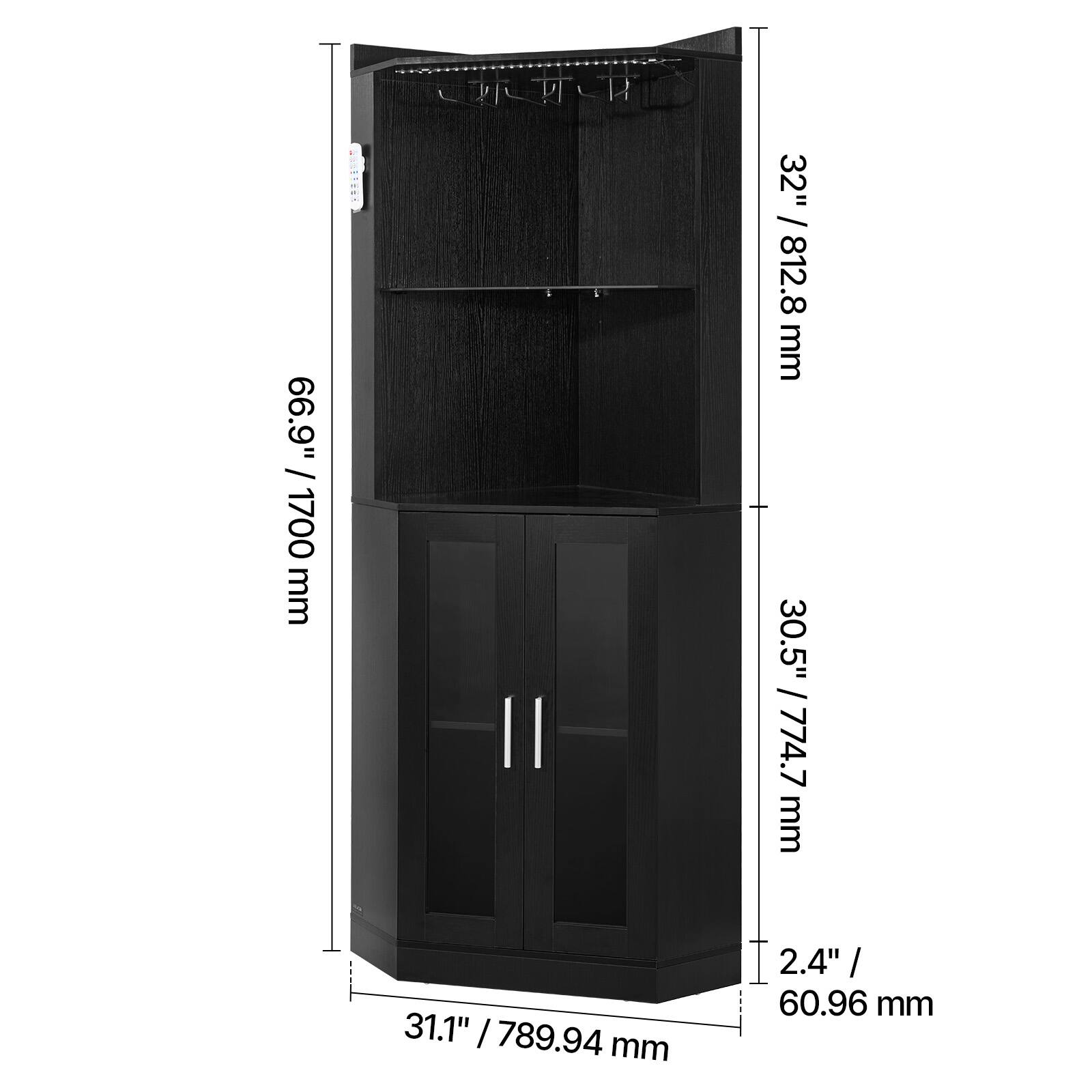 66.9" / 1700 mm  
32" / 812.8 mm  
30.5" / 774.7 mm  
31.1" / 789.94 mm  
2.4" / 60.96 mm