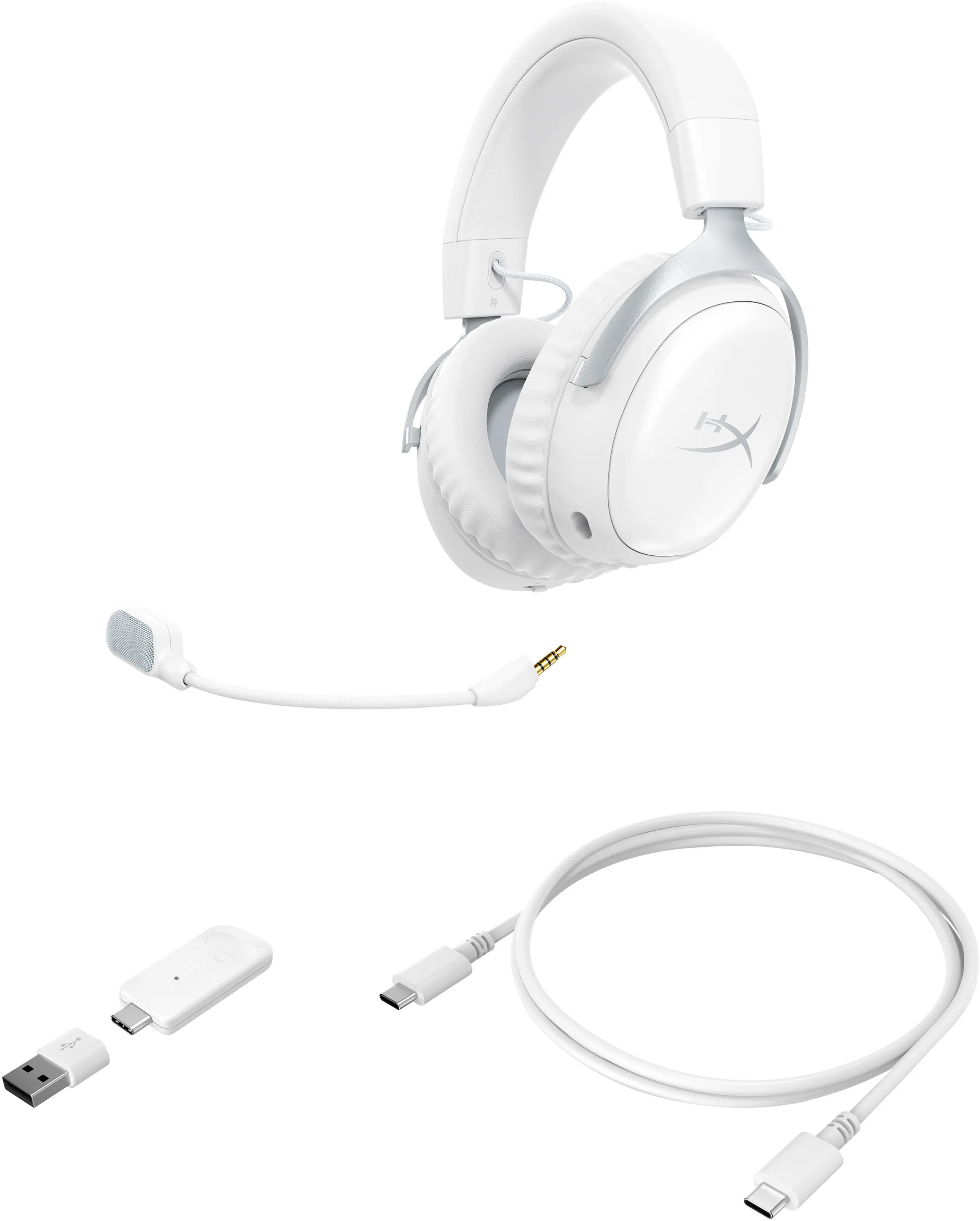 Alt View 14. HyperX - Cloud III S Wireless Gaming Headset for PC, PS5, PS4, Nintendo Switch, Mac, and Mobile - White.
