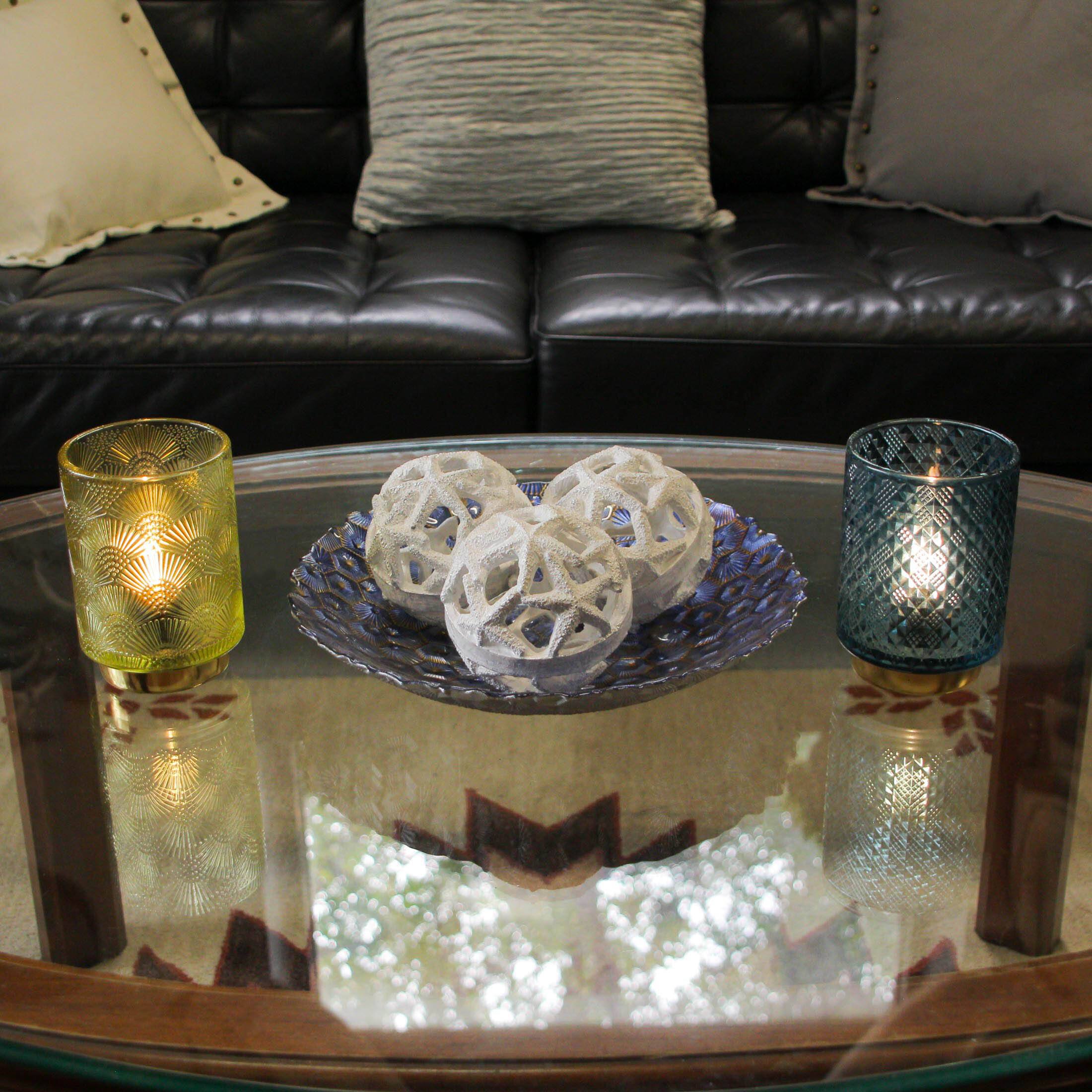 Alt View 3. Fancy That - Set of 3 Weathered White Starfish Orbs - Ideal for Beach décor or Centerpieces - White.