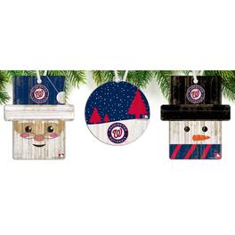 Fan Creations - Washington Nationals 3-Pack Ornament Set - Multicolor