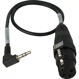 Sescom - 18" XLR Mic to DSLR Audio Input Adapter Cable, 3-Pin XLR Female and Right Angle 3.5mm TRS Male Connectors