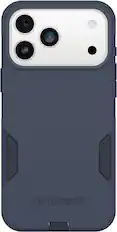 Front. OtterBox - Commuter Series Hard Shell for iPhone 17 Pro Max - Blue Sentiment.