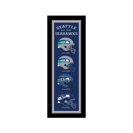 Sporticulture - Seattle Seahawks 12" x 36" Helmet Heritage Framed Banner - Green