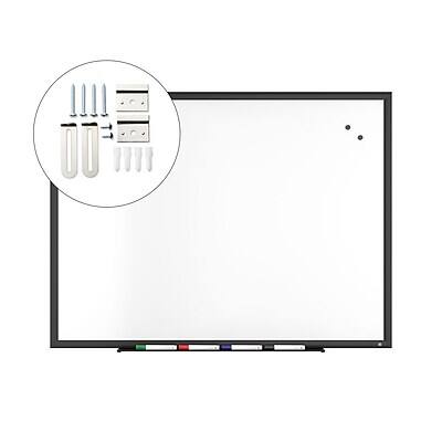Alt View 4. TRU RED - Magnetic Porcelain Dry Erase Board, 4' x 3' - Black Frame.