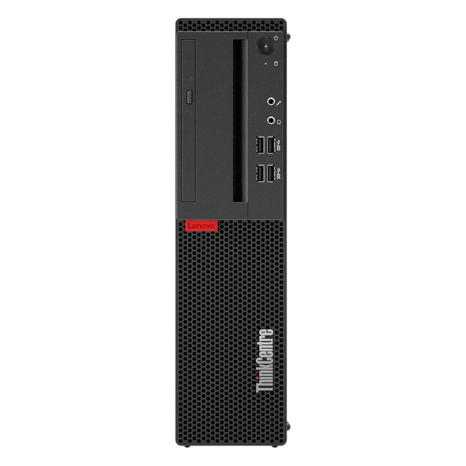 Front. Lenovo - Thinkcentre M910S SFF Intel i5-7500 3.4GHz 8GB 256GB SSD Windows 10 Pro - Refurbished - Black.