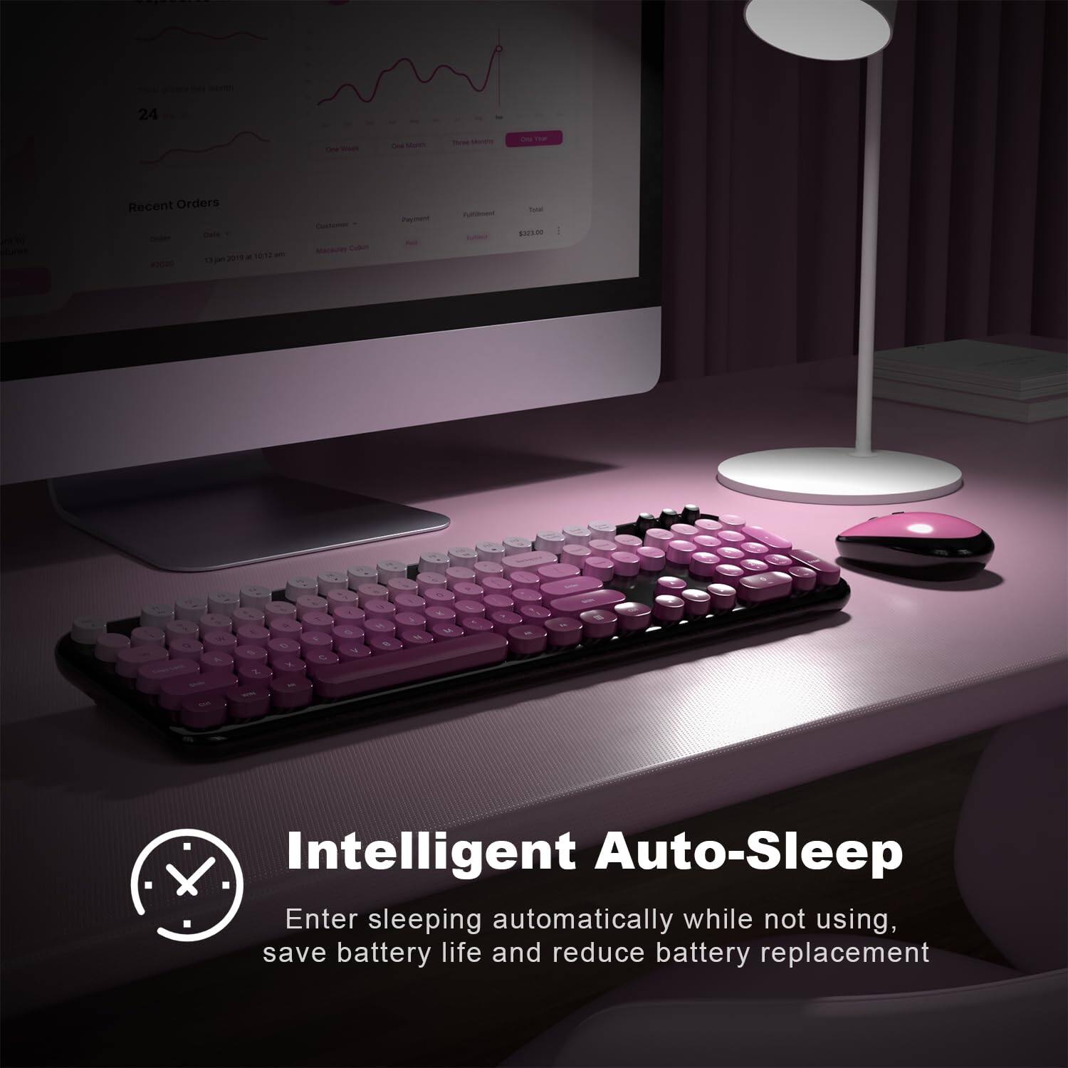 Intelligent Auto-Sleep  
Enter sleeping automatically while not using, save battery life and reduce battery replacement