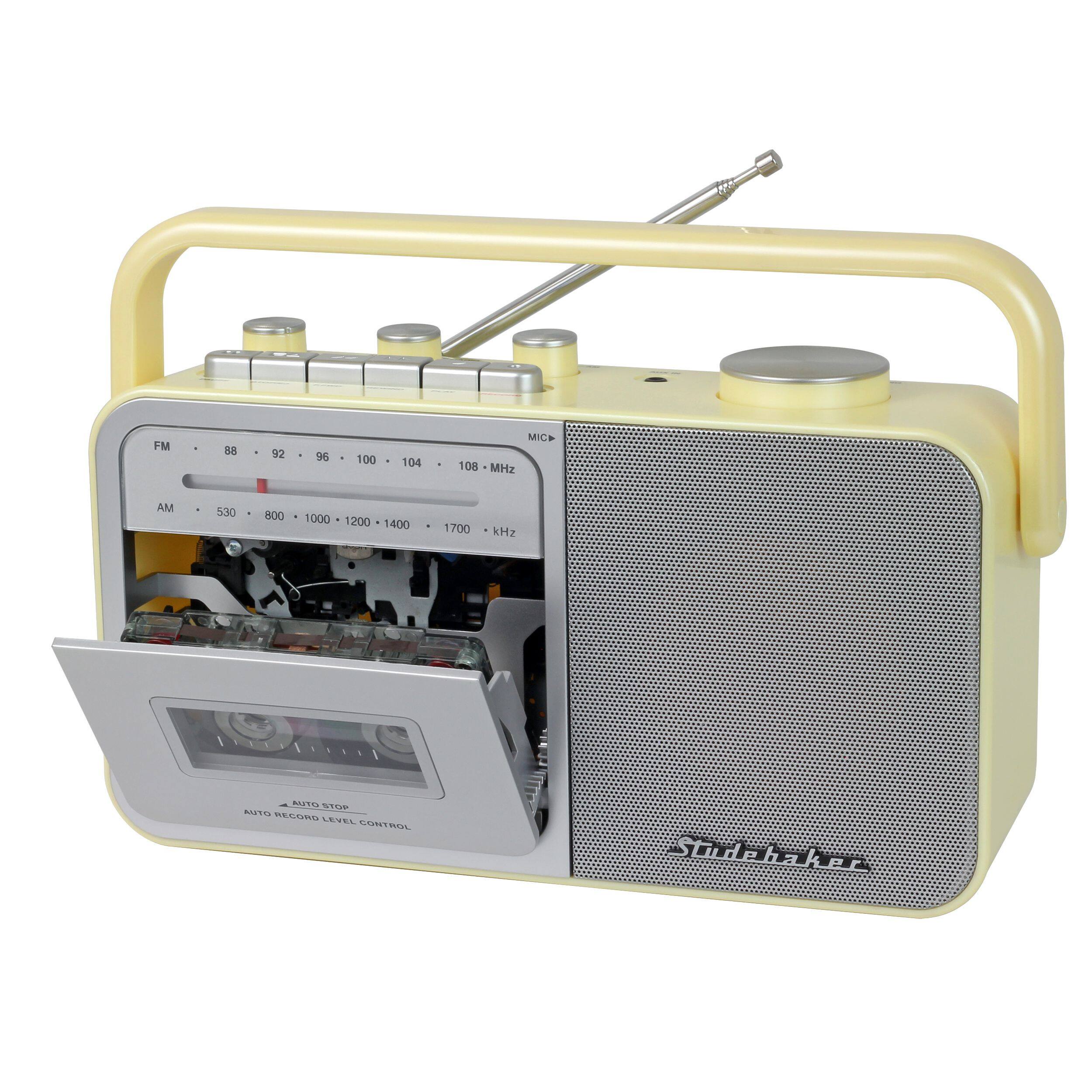 FM 88 92 96 100 104 108 MHz  
AM 530 800 1000 1200 1400 1700 kHz  
MIC  
AUTO STOP  
AUTO RECORD LEVEL CONTROL  
Studebaker
