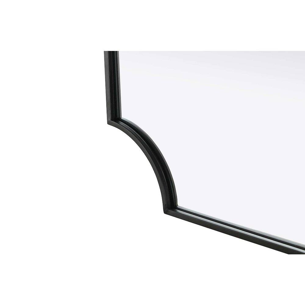 Alt View 4. Elegant Kitchen and Bath - Notched Metal Mirror 24x36 inch in Black - Black.