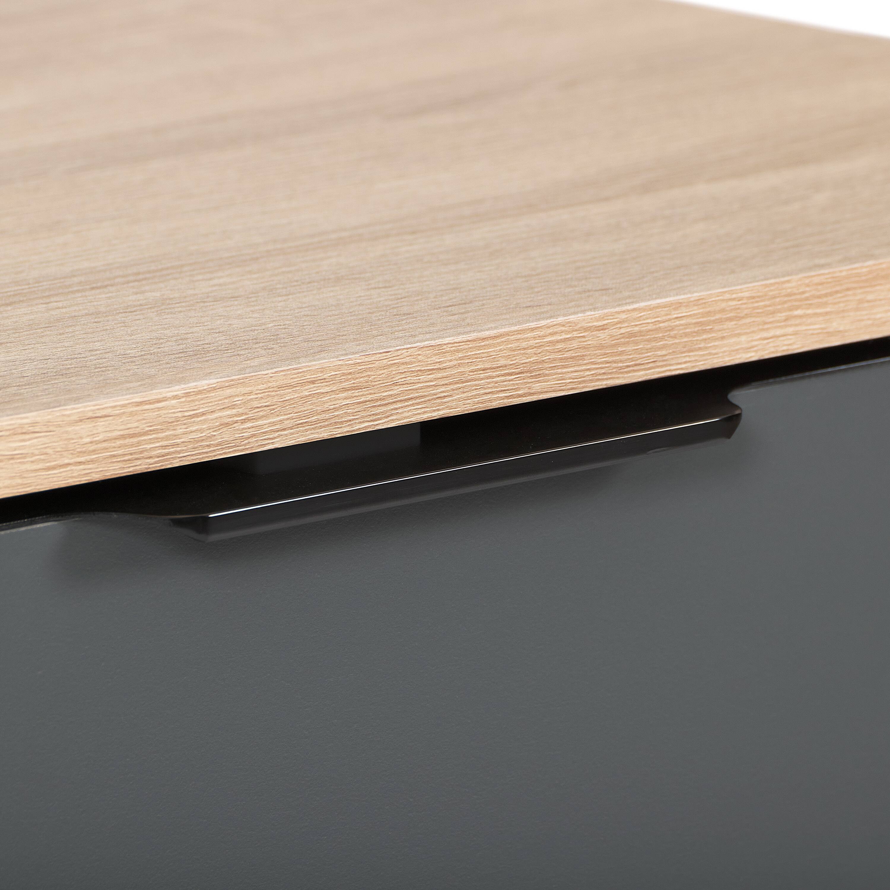 Alt View 14. CorLiving - Cole Collection TV Stand with Enclosed Cabinets for Most TVs up to 85" - Light Wood.