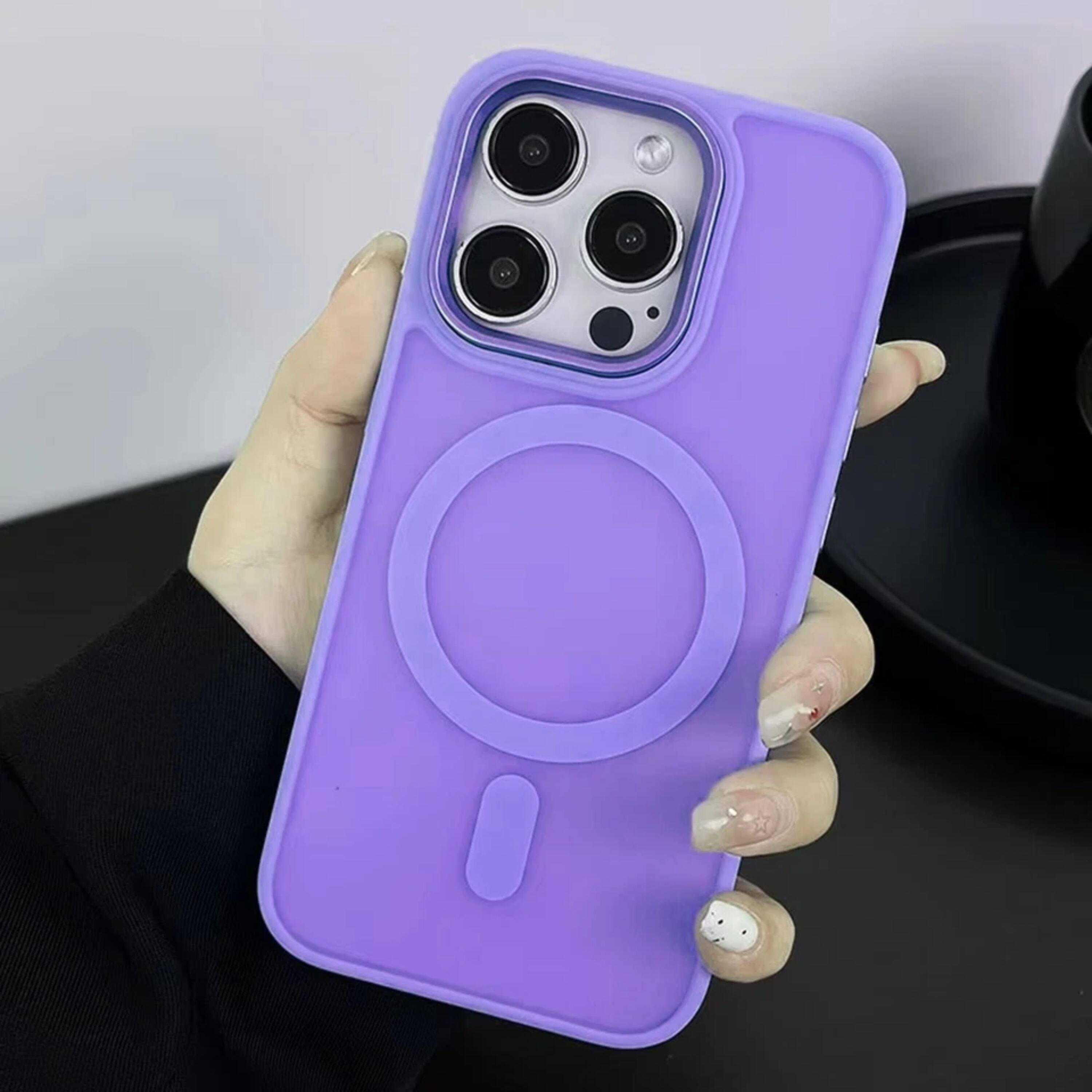 Left. Kitcheniva - Sleek Shockproof Protective Phone Case For iPhone iPhone 16 Pro Purple - Purple.