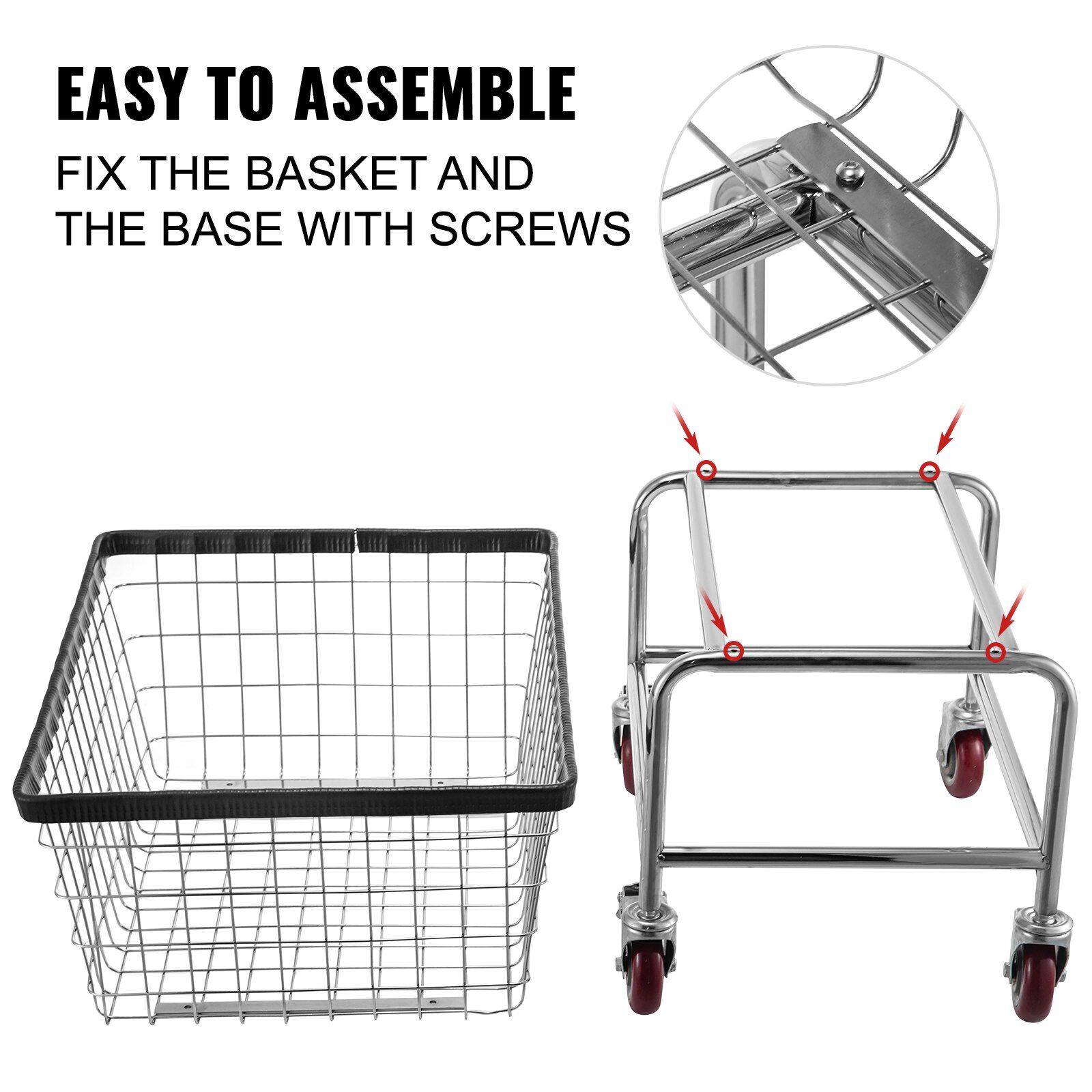 EASY TO ASSEMBLE  
FIX THE BASKET AND THE BASE WITH SCREWS