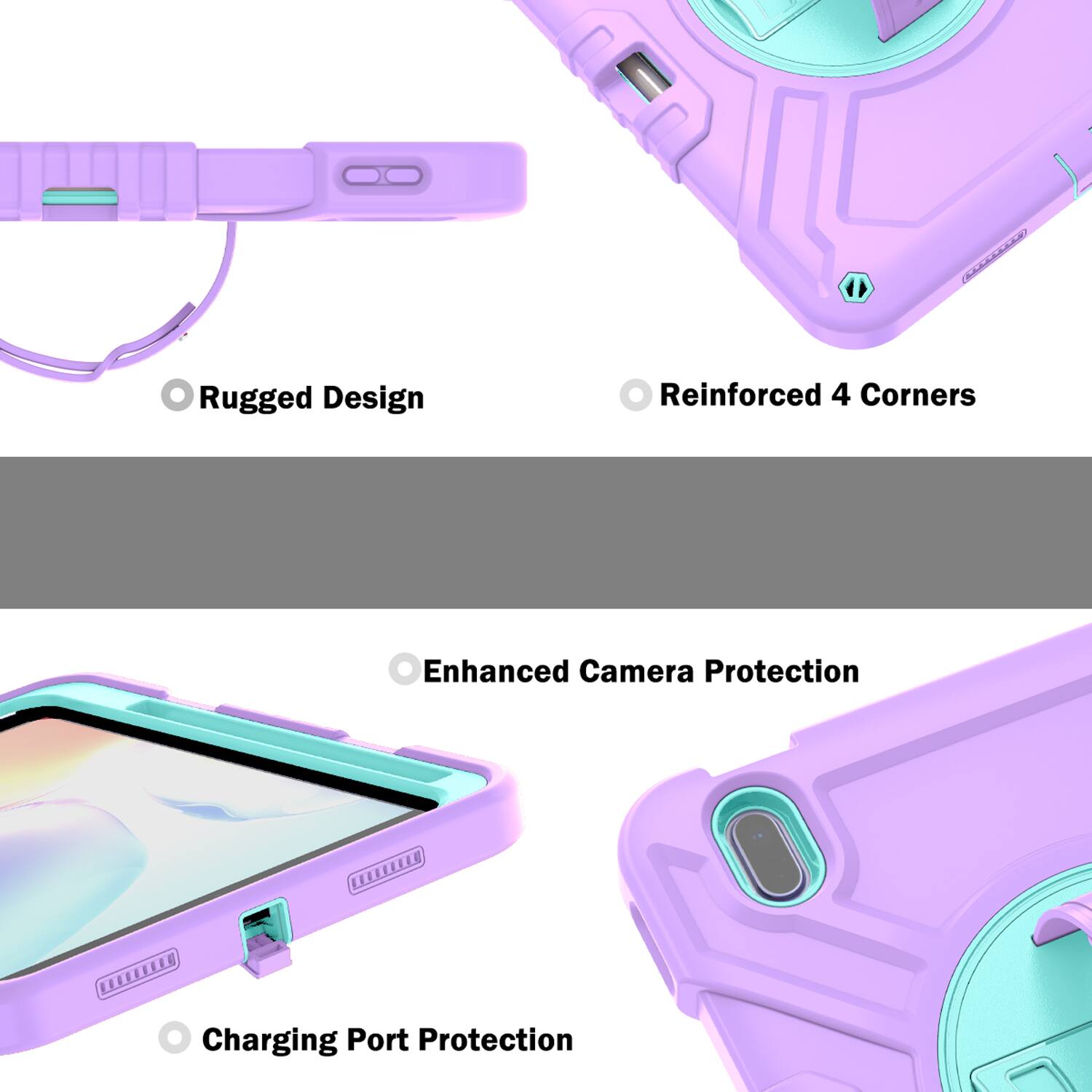 - Rugged Design
- Reinforced 4 Corners
- Enhanced Camera Protection
- Charging Port Protection
