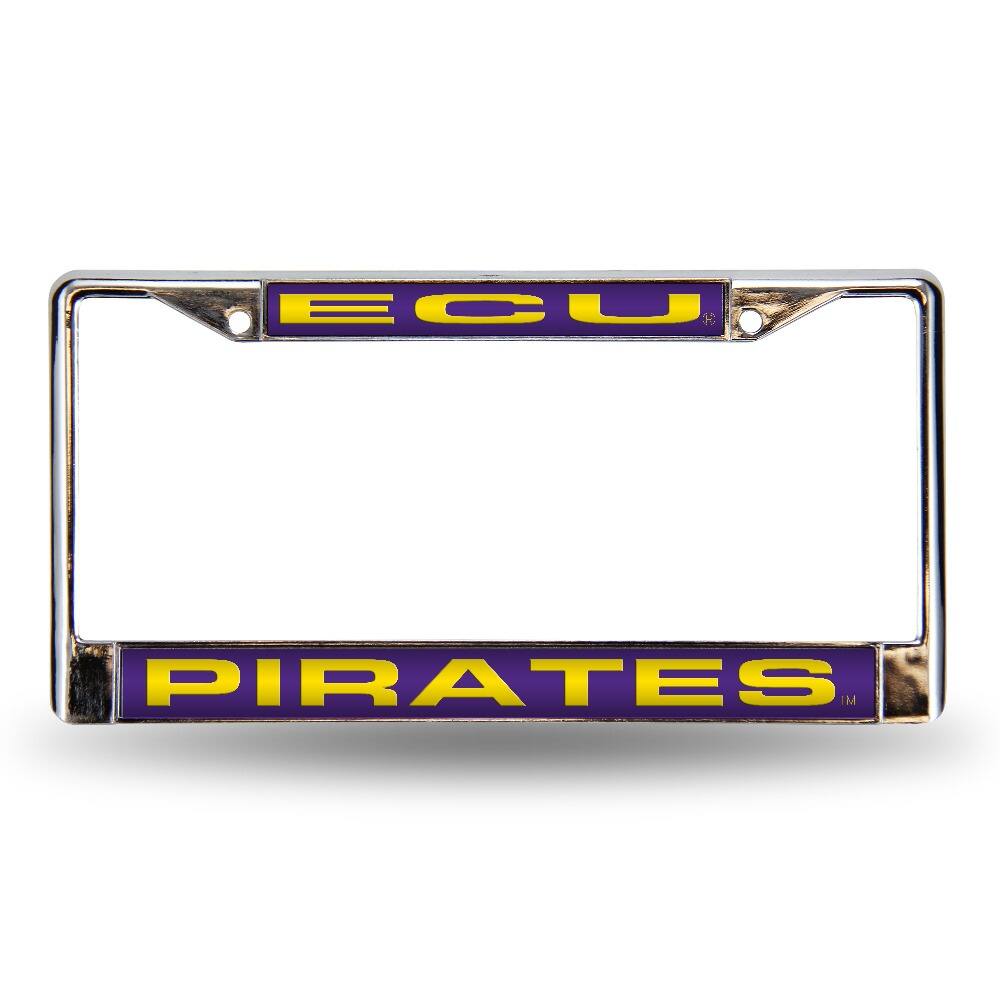 East Carolina Pirates Chrome Metal Laser Cut License Plate Frame