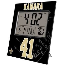 Keyscaper - Alvin Kamara New Orleans Saints Digital Desk & Wall Clock - Multicolor