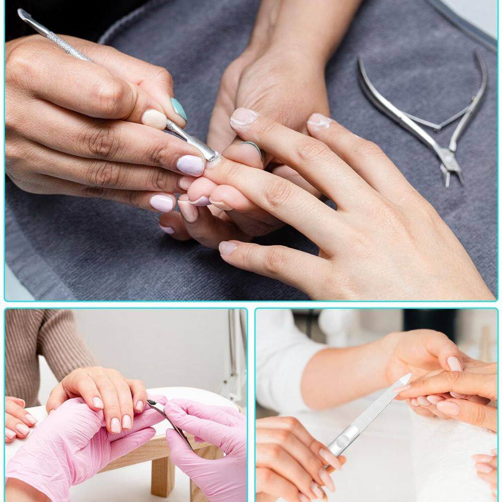 Alt View 3. Beauty Hub Ecommerce - 7-Piece Professional Pedicure & Toenail Care Tool Set - Silver.