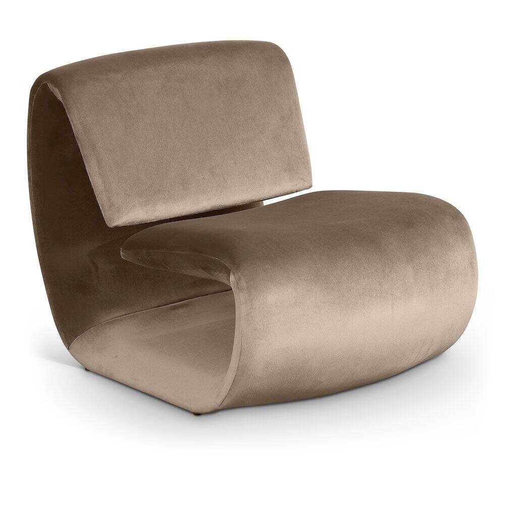 Meridian Furniture - Nouveau Taupe Velvet Accent Chair - Beige
