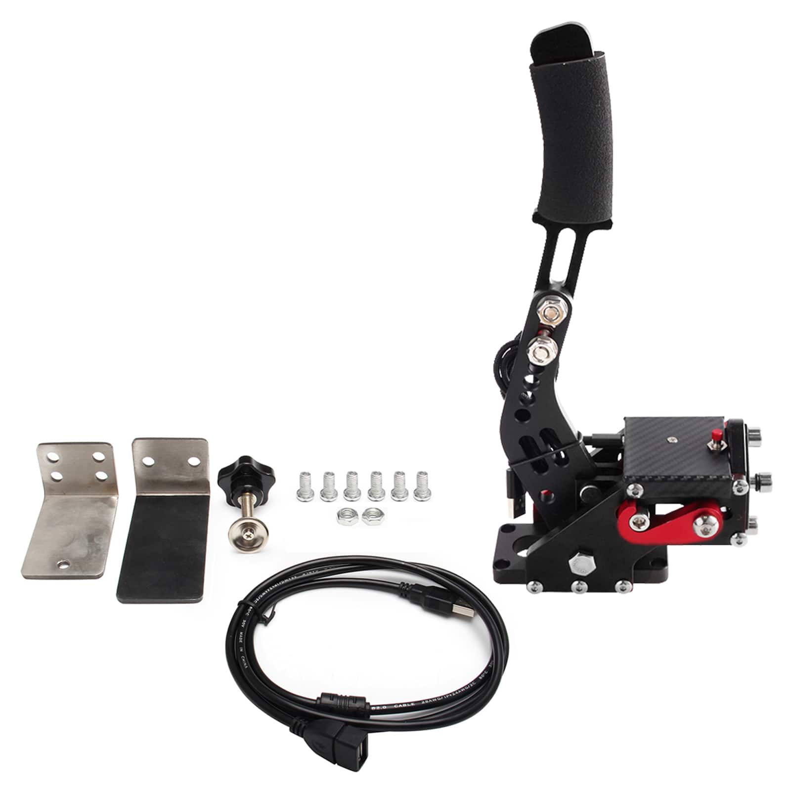 Topteng - 14Bit USB Handbrake for Logitech G29 - PS4/PS5 & PC Compatible, Plug & Play, Hall Sensor, Adjustable Height - Black