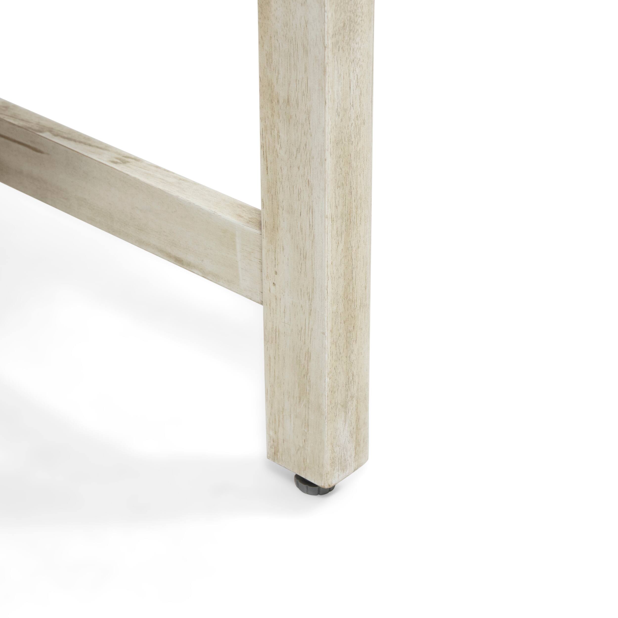 Alt View 5. Mondawe - Set of 2 Acacia Wood Dining Chairs with Polyethylene Rattan - Grey.