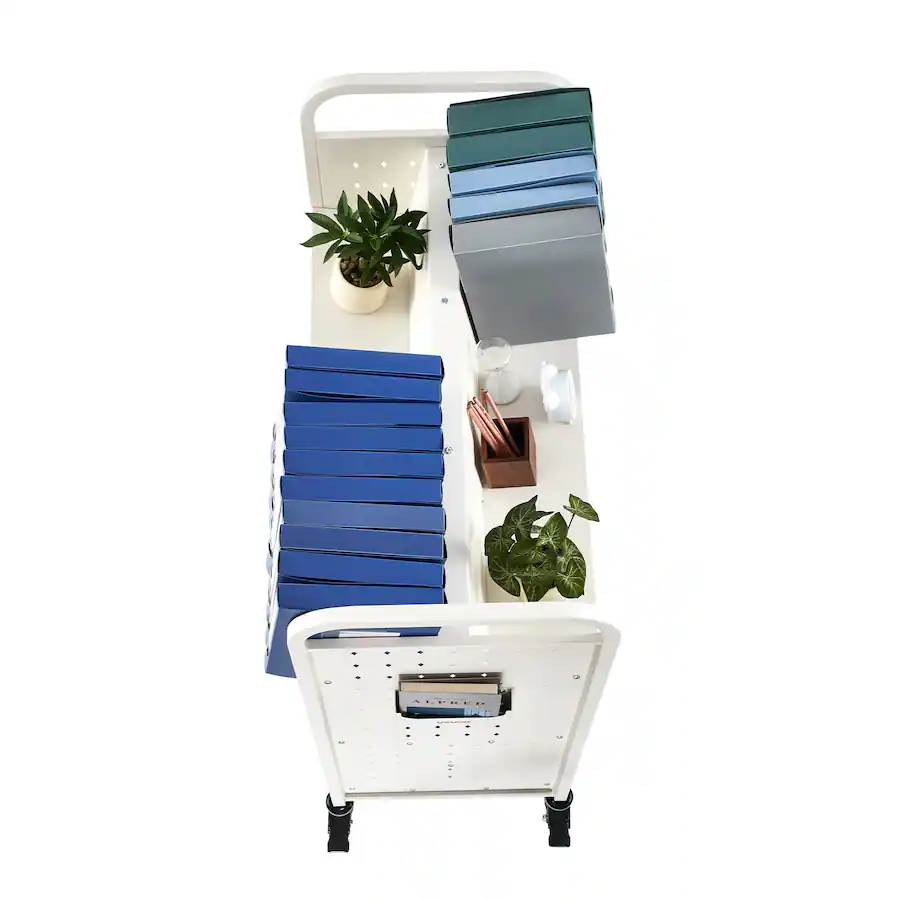 VEVOR Rolling Library Book Cart,330lbs Capacity, 38.2x20.3x48.2 in ...