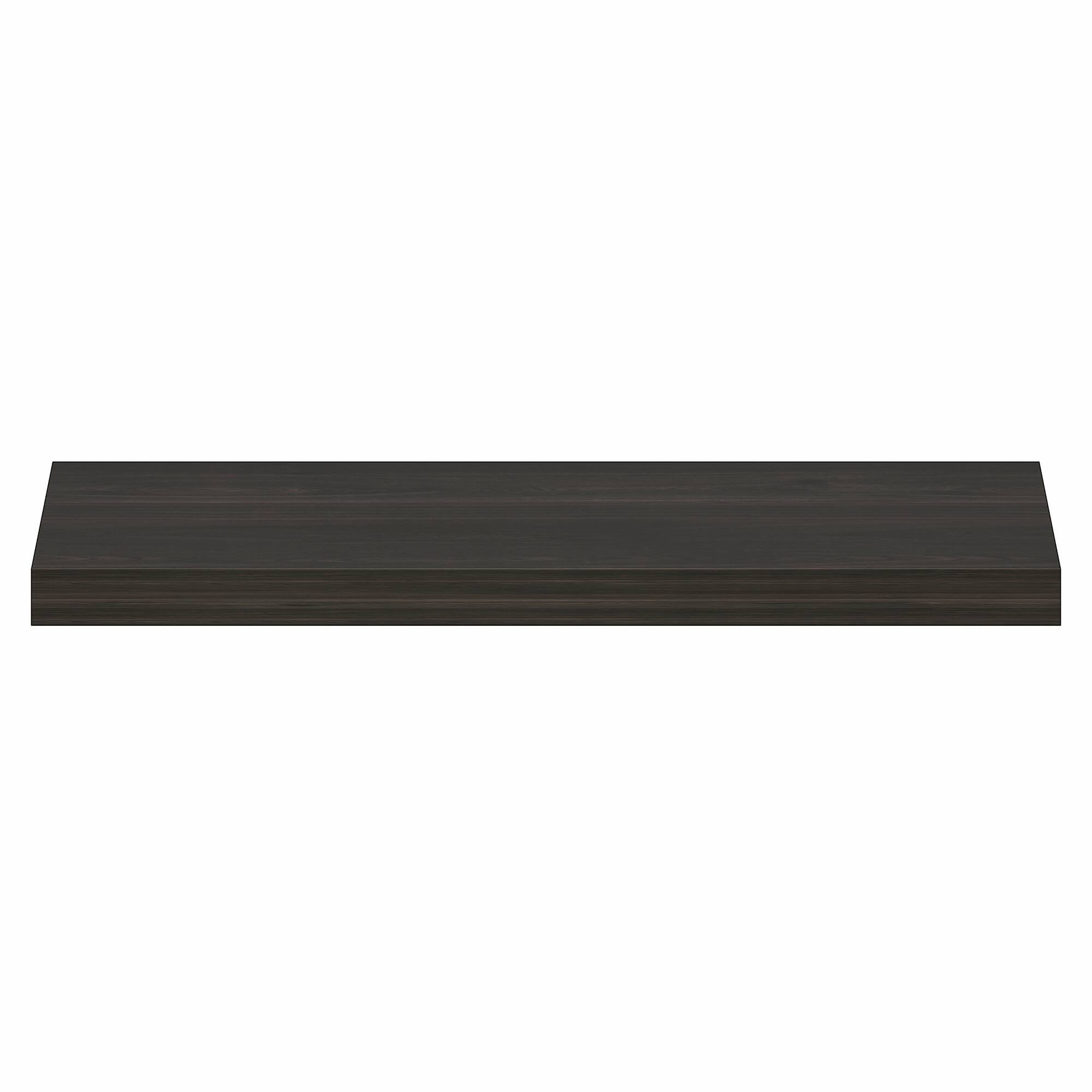 Alt View 4. Furinno - TANNA Floating Shelves for Wall, 9 x 35 Wall Shelf, Thick Shelf Wall Mounted Floating Shelf with Invisible Brackets - Tobacco Oak.