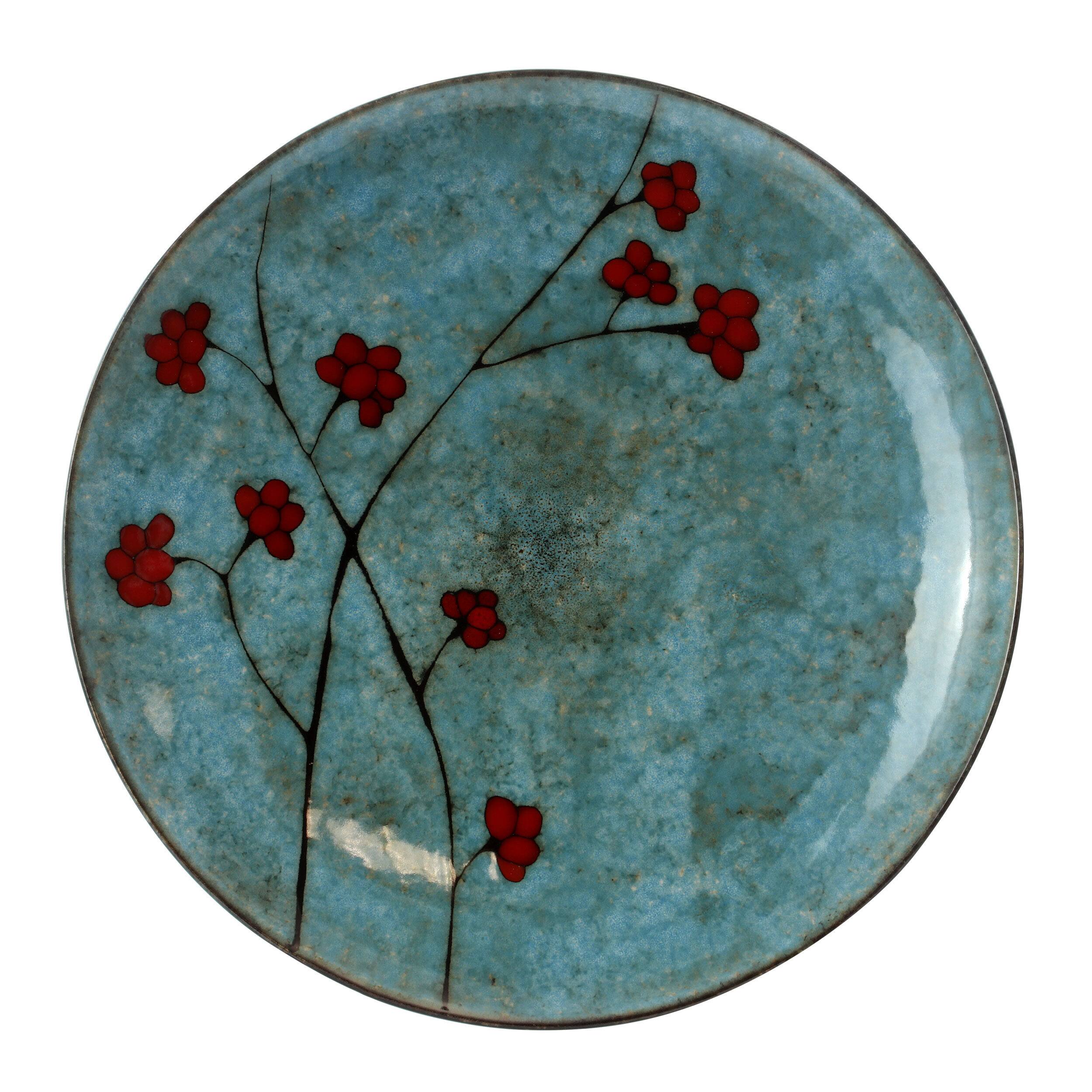 Alt View 9. Elama - Elama Floral Accents 16 Piece Dinnerware Set in Blue - Blue.