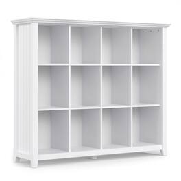 Simpli Home - Acadian 48 inch Tall Solid Wood 12 Cube Storage - White