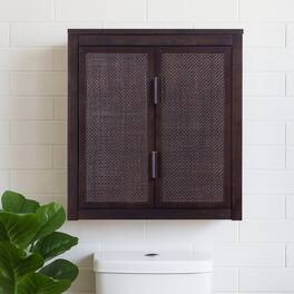 Teamson Home - Hatteras 2-Door Wall Cabinet, Espresso - Black