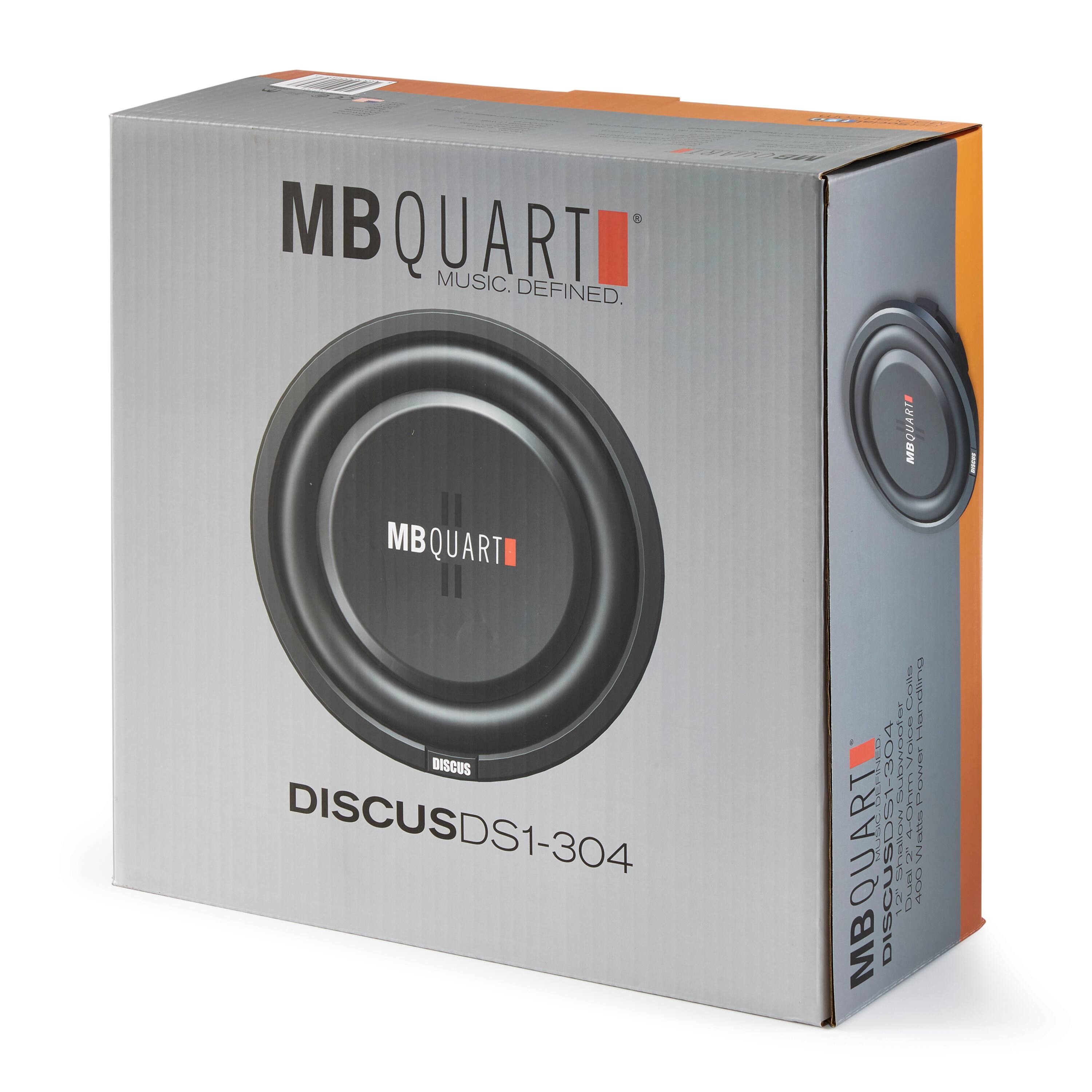 MBQUART  
MUSIC. DEFINED.  

DISCUSDS1-304  

MBQUART  
DISCUSDS1-304  

4-ohm  
2Ω  
400W  

MBQUART  
MUSIC. DEFINED.  

DISCUSDS1-304  

MBQUART  
DISCUSDS1-304  

4-ohm  
2Ω  
400W