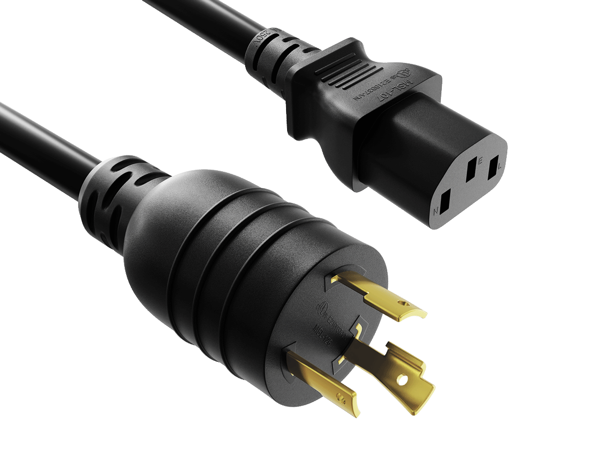 Cable Leader NEMA L6 20P to C13 Power Cord, Heavy Duty Locking 14 AWG ...